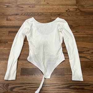 Scoop back cream bodysuit- madewell